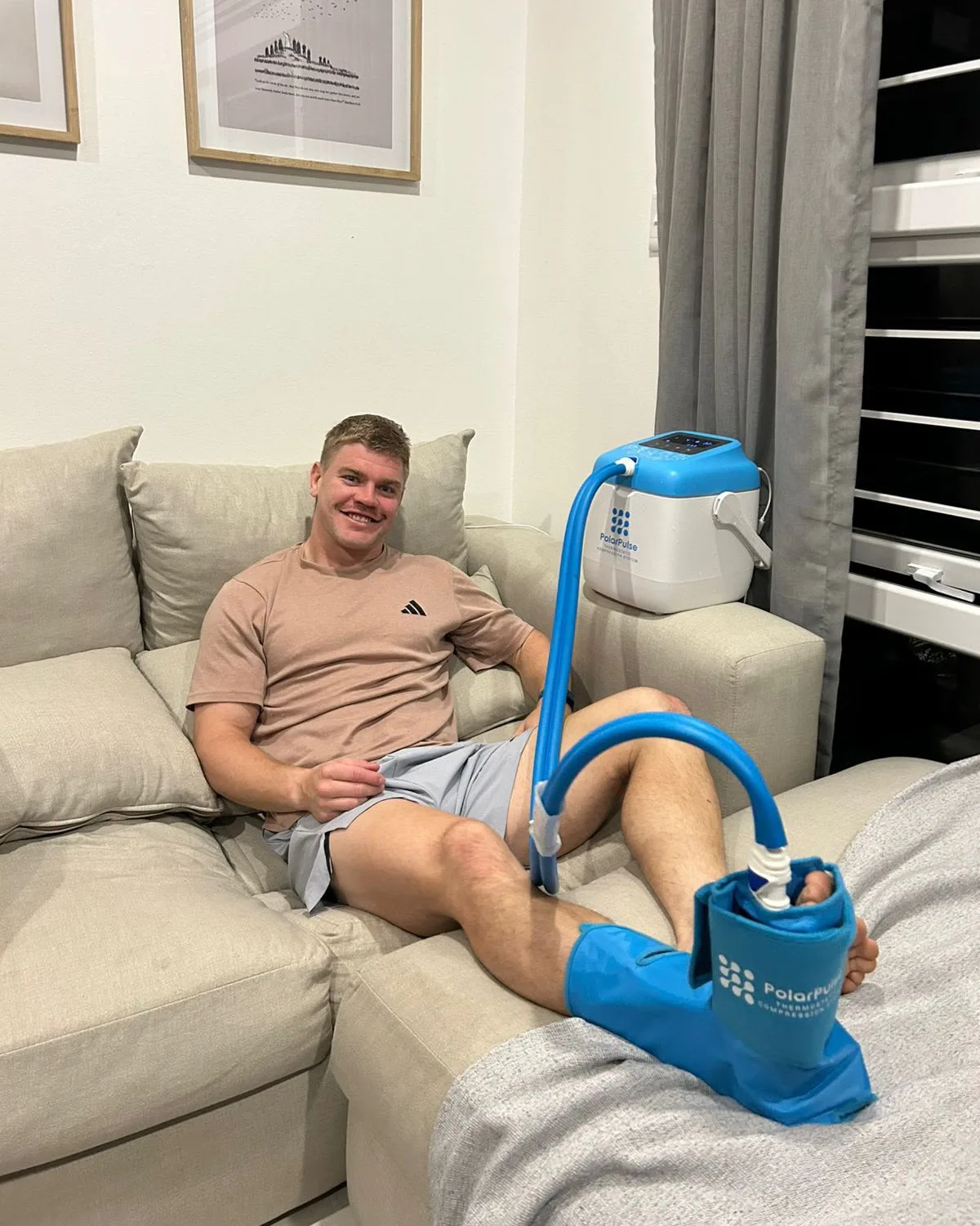 Springbok scrumhalf Morné van den Berg using PolarPulse at home